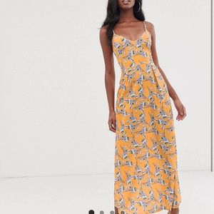 ASOS Parisian Tall Cami Maxi Dress Yellow Floral 8